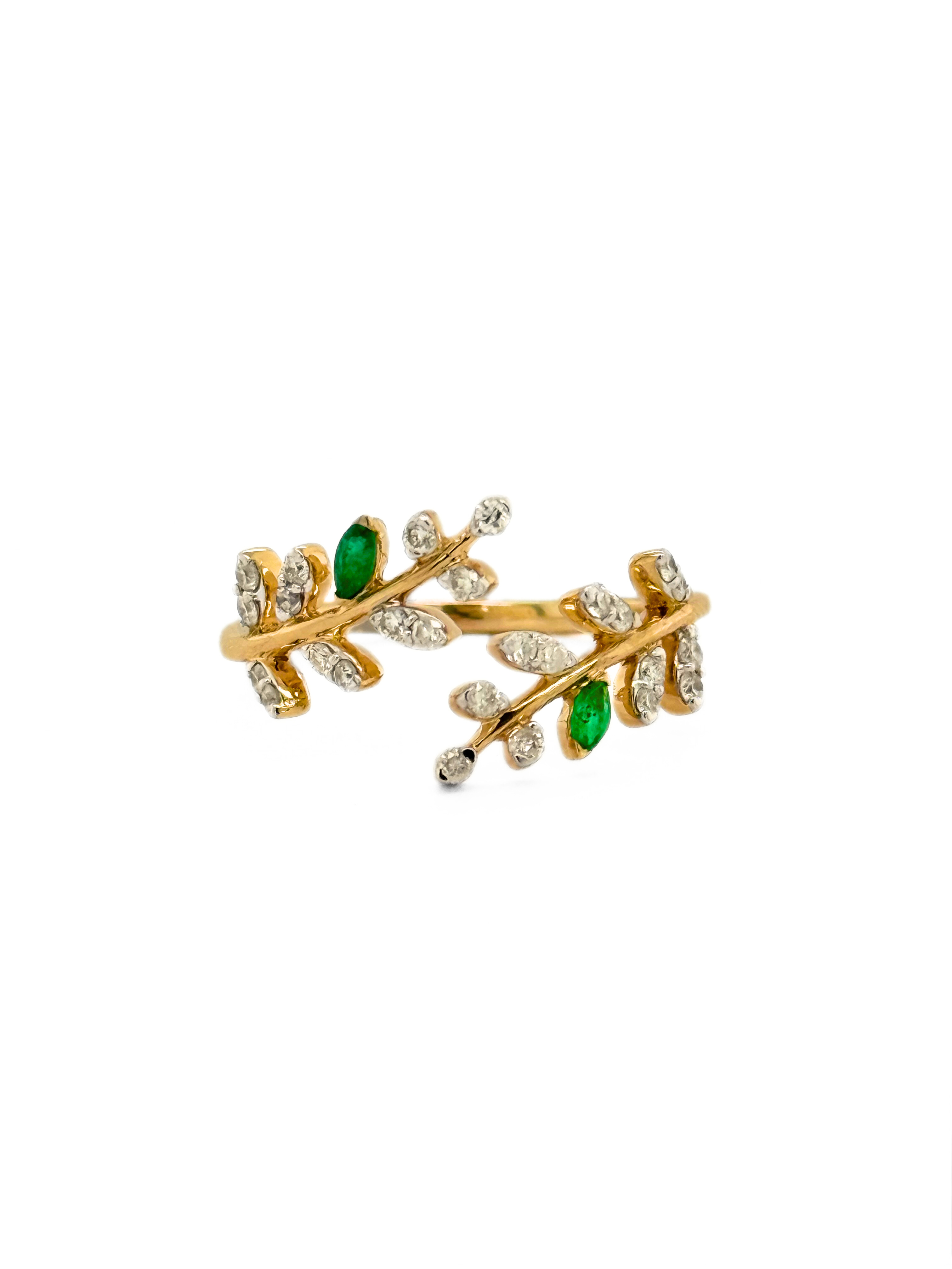 DIAMOND & EMERALD LADY'S RING-425763